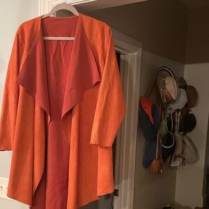 Orange Open Front Duster
